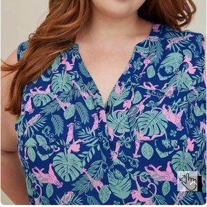 Torrid SZ 00 NEW Disney The Jungle Book Harper Pullover Tank- Georgette Multi